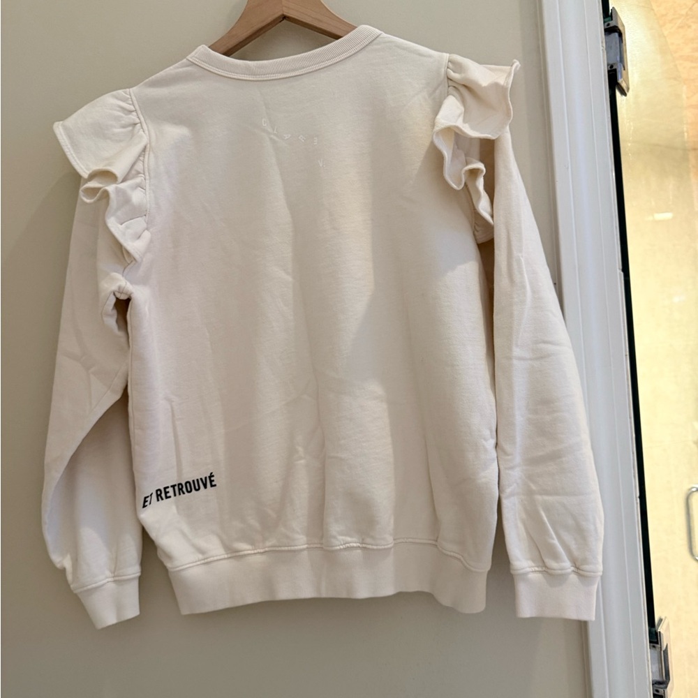 Clare V. Ruffle Sweatshirt - Cream original $185 - Picture 3 of 12